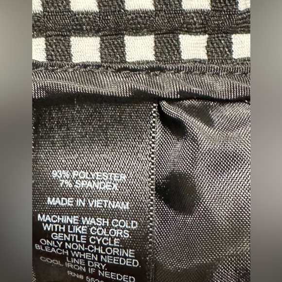 Express Columnist Black & White Checkered Pants with 4 Pockets Size 8R - Picture 10 of 13